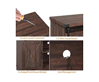 Gaomon Tv Stand for 65 Inch Tv, Entertainment Center with Storage and Sliding Barn Doors