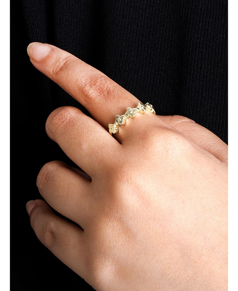 Devata 14K Gold Clover Ring