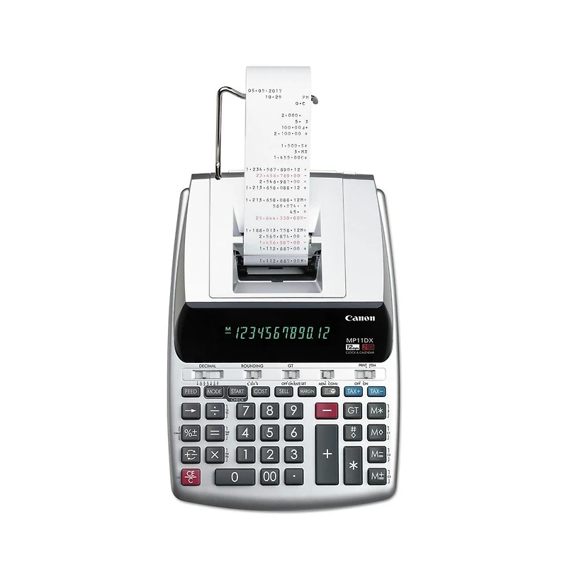 Canon 2198C001 3.7 Lines/Sec MP11DX-2 Printing Calculator - Black/Red Print