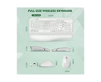 risokeys Wireless Keyboard & Mouse Combo – Full-size, cushioned palm rest