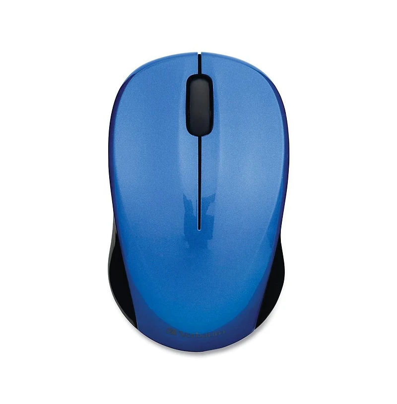 Verbatim 99770 2.4 GHz Frequency/32.8 ft Wireless Range Left/Right Hand Use Silent Wireless Blue Led Mouse - Blue