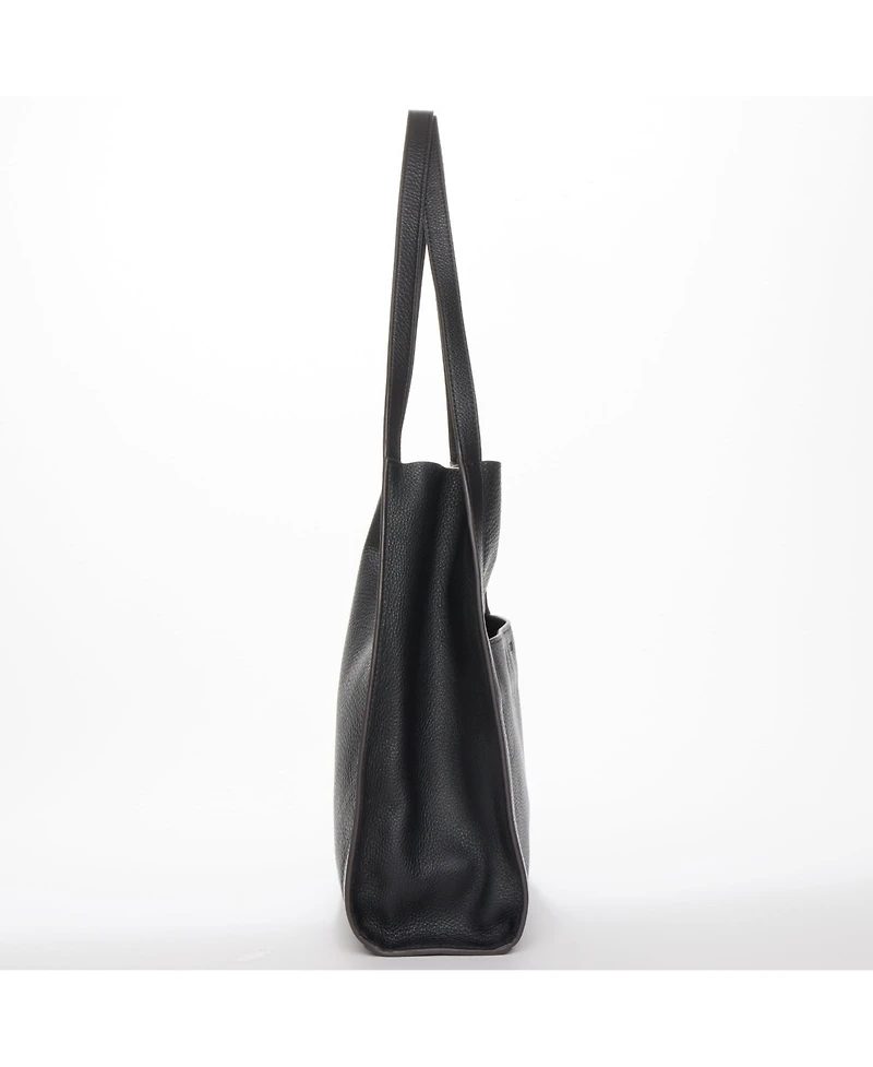 Susu Pebbled Leather Work Tote, Everyday Pebble Shoulder Bag