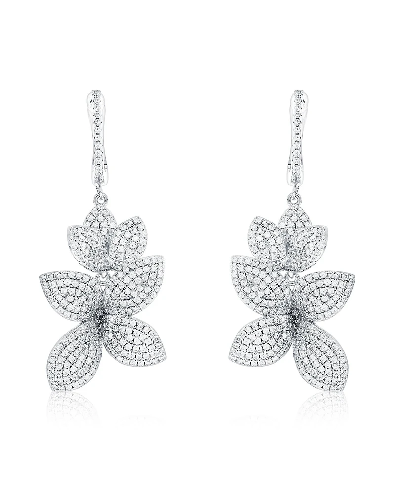 Suzy Levian Sterling Silver Sapphire Classic 7 Stone Ring