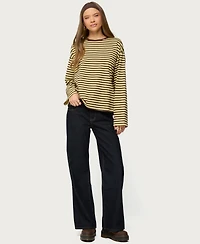 Edikted Women's Jodie Oversized Striped Long Sleeve Top