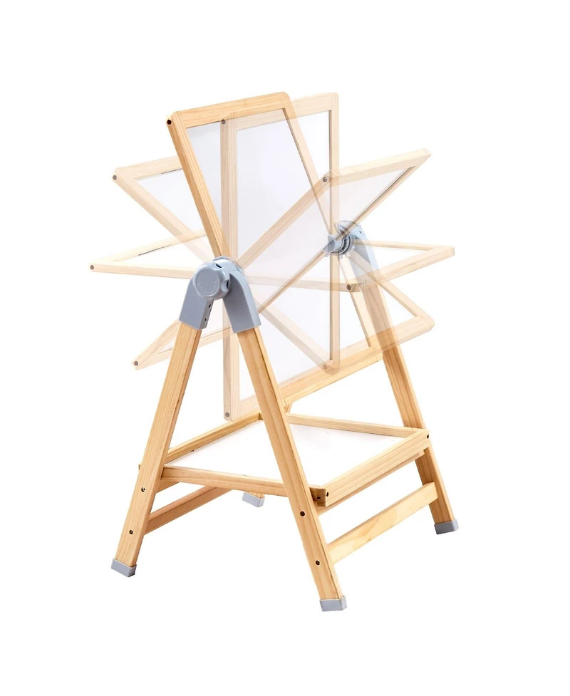 Hongge Kids Wooden Art Easel 2-in-1 Double-Sided with Accessories