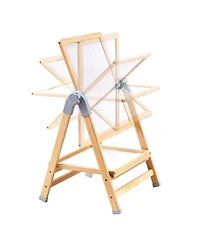 Hongge Kids Wooden Art Easel 2-in-1 Double-Sided with Accessories