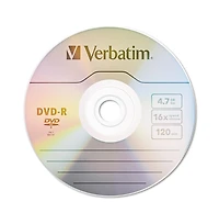 Verbatim 95101 4.7 Gb 16X Dvd-r Recordable Disc Spindle - Silver (50/Pack