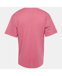 Pre-Owned Moschino Men's Couture Pink Logo Print Jersey T-Shirt