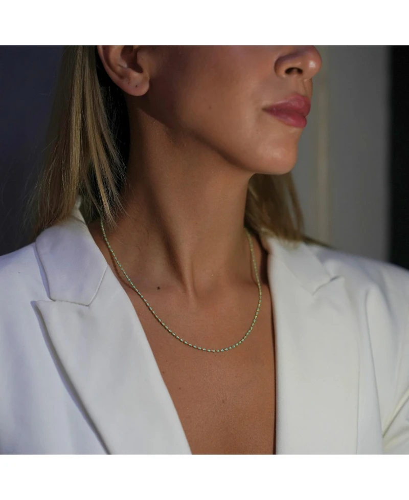 Spero London Eau de Nil Enamel Mine Beaded Colourful Necklace