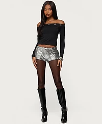 Edikted Women's Shauna Sequin Micro Shorts