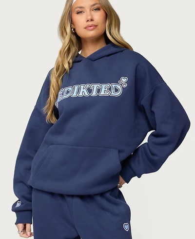 Edikted Women's Glitter Girl Hoodie