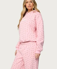 Edikted Womens Flower Power Hoodie