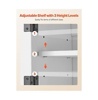 Slickblue Bathroom Wall Cabinet with 2 Doors, Drawer, and Shelves