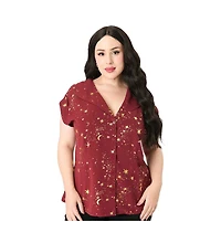 Unique Vintage Plus 1960s Twill Sleeveless Blouse