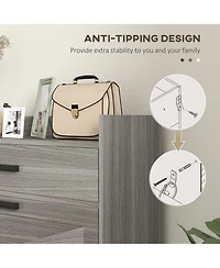 Slickblue Entryway Shoe Storage Cabinet with Flip Drawers and Top Shelf