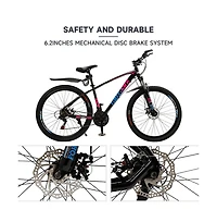 Artudatech 27.5-Inch 21-Speed Mountain Bike with Lightweight Magnesium Alloy Wheels & Dual Disc Brakes for Agile Riding