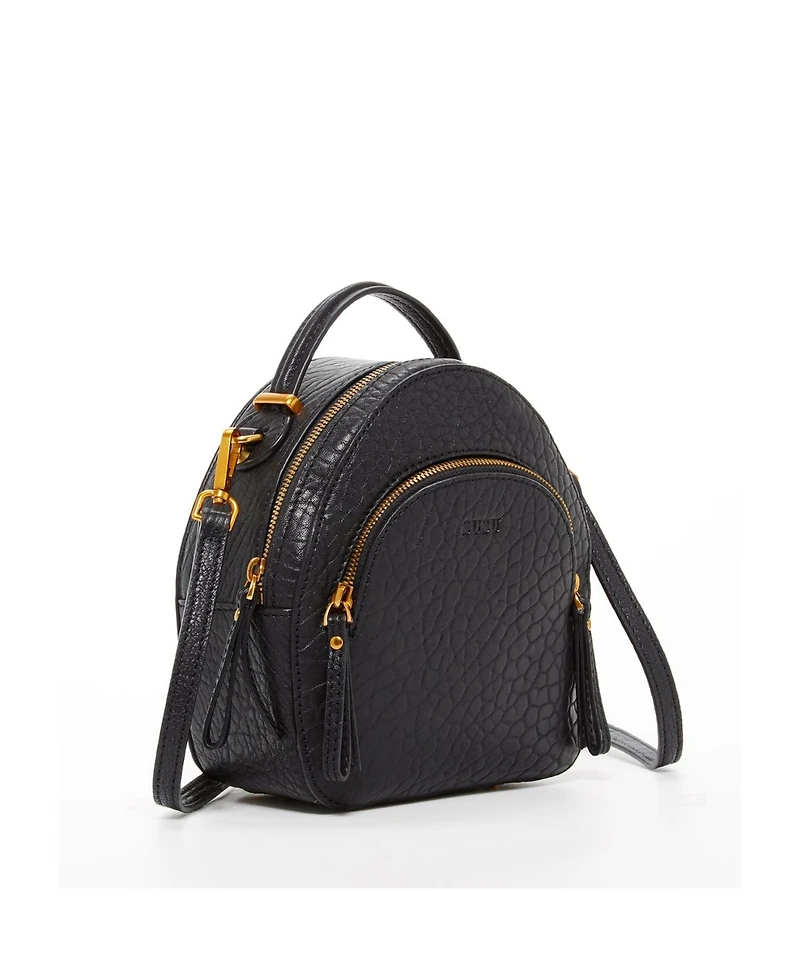 Susu Small Leather Mini Backpack Purse with Convertible Crossbody Straps