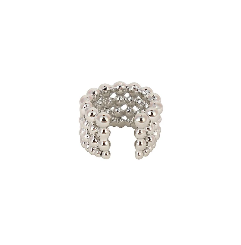 Women's The Dewdrop Statement Ring - Chrome Silver