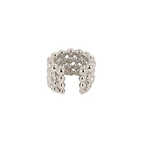 Women's The Dewdrop Statement Ring - Chrome Silver