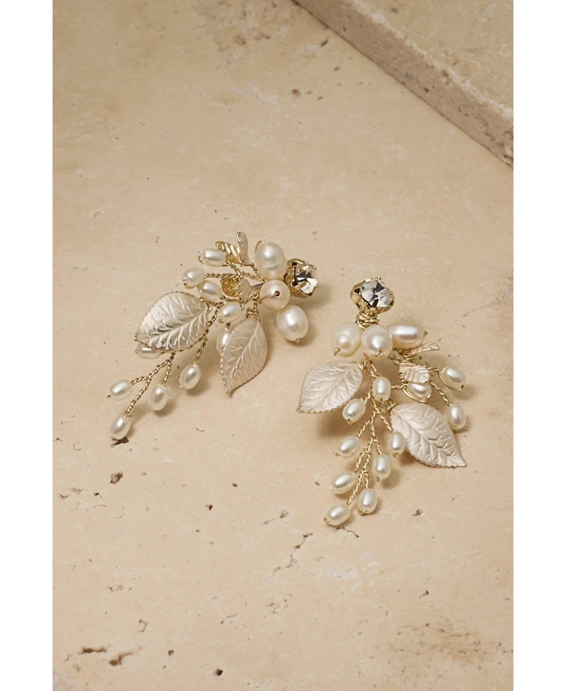 Untamed Petals Ryann Freshwater Pearl Drop Earrings