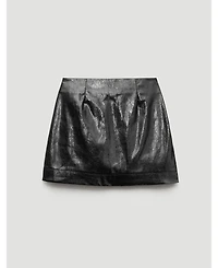Hush Women's Crackle Patent Mini Skirt