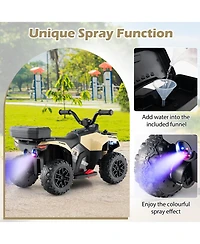 Hongge Kids Electric Atv Ride On Car With Music Spray Function And Storage Box