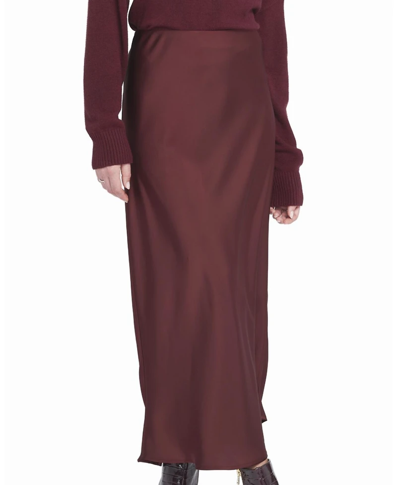 Elle Collection Women's Satin Midi Skirt Slip.