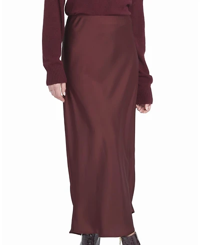 Elle Collection Women's Satin Midi Skirt Slip.