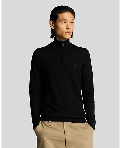 Lyle & Scott Men's Eagle Merino Quarter Zip Sweater