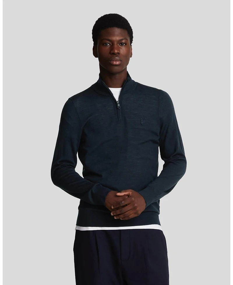 Lyle & Scott Men's Eagle Merino Quarter Zip Sweater