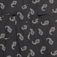 Pre-Owned Zadig & Voltaire Women's Black Tamara Paisley Print Cotton Oversized Shirt