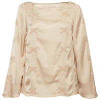 Pre-Owned Zadig & Voltaire Women's Beige Embroidered Crepe Tunic