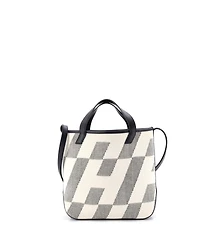 Pre-Owned HERMES 27 Cabas H en Biais Tote Canvas with Leather