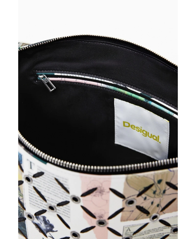 Desigual Women's Medium Collage perforated crossbody bag