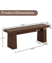 Tribesigns 47-Inch Entryway Bench, Wooden Bench with Sturdy Frame