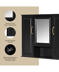 Casainc 36" Wall Mounted Medicine Cabinet with Mirror and 3 Doors