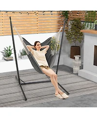 Adjustable Hammock Chair with Stand 6 Adjustable Positions Storage Pocket Sturdy