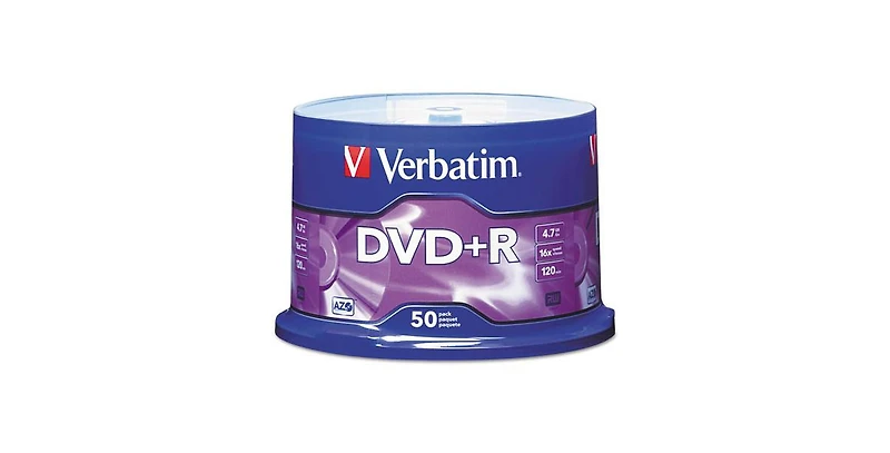 Verbatim 95037 4.7 Gb 16x Dvd R Recordable Disc - Matte Silver (50/Pack
