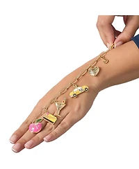 Juicy Couture City Icons Charm Bracelet, Gold-Tone Enamel Charms