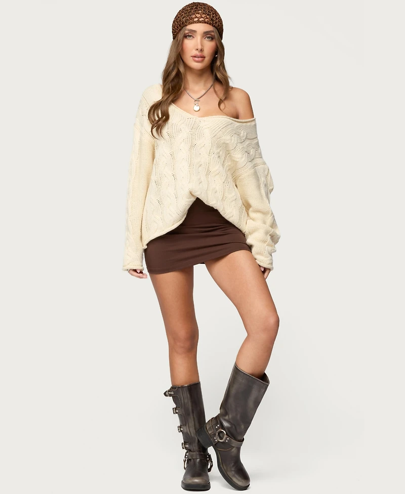 Edikted Women's Aisha Low Rise Mini Skirt