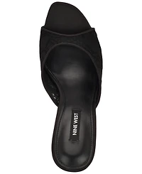 Nine West Women's Kiscop Lace Slip-On Stiletto Sandals