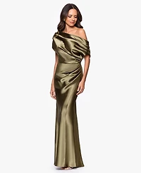 Betsy & Adam Women's Off-The-Shoulder Long Dress