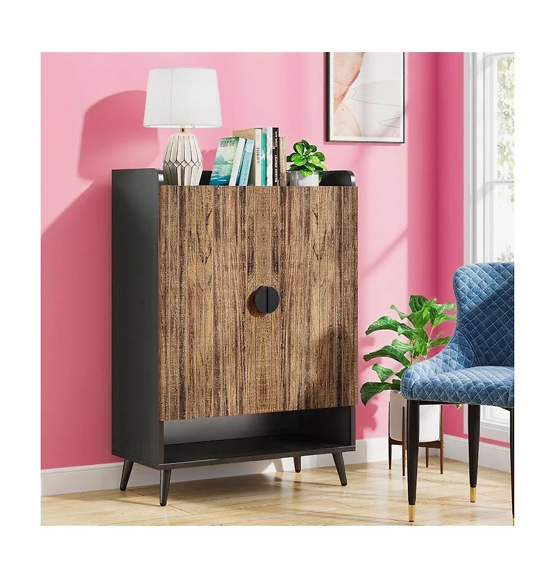 Shoe Storage Cabinet with Two Doors and Shelf