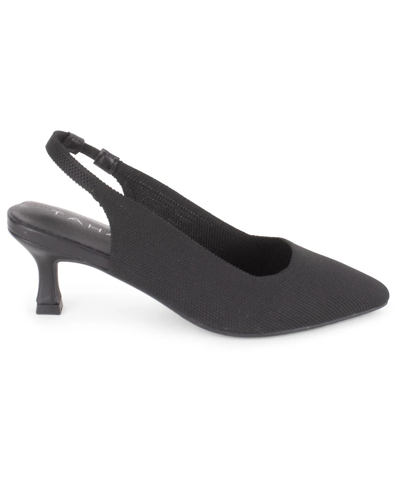 Tahari Women's Zurich Kitten Heel Slingback Pumps