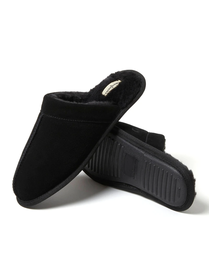 Dearfoams Men's Kirk Genuine Suede Scuff House Slipper