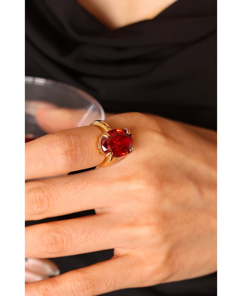 Retro Chic Cherry Glow Ring