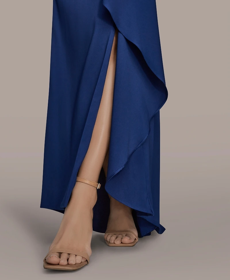 Donna Karan New York Women's Asymmetric Twist Strapless Gown