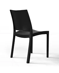 WestinTrends 3-Piece Outdoor Round Metal Patio Dining Table Set With Stackable Side Chairs