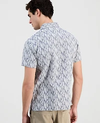 Guess Men's Bowline Cotton Jacquard Short-Sleeve Shirt