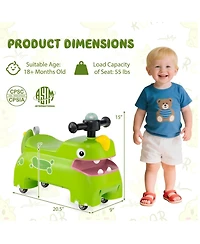 Hongge Toddler Ride On Toy Car With Lights Sounds And Under Seat Storage